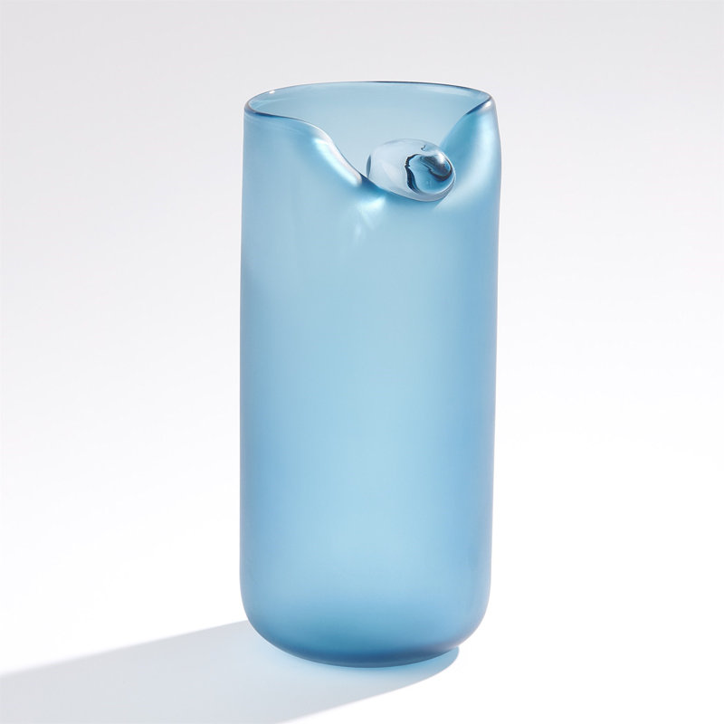 Poise Vase, 12.75" H x 5.75" W x 5.75" D, Blue