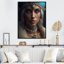 Femme aux yeux bleus V sur toile