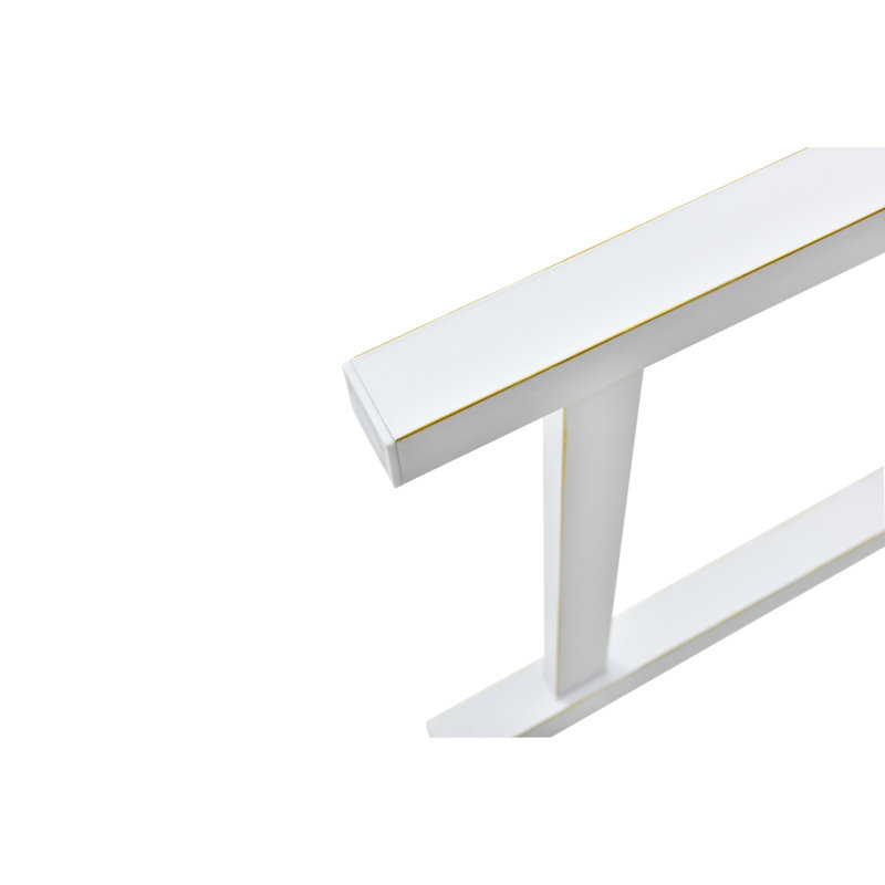 White Yard Patio Bench - Metal Frame With And Armrest, Rust- For , Yard, Porch, Balcony, Accommodates 2 3 Persons Outdoor Armrest Included, Rustproof, Fits Individuals
