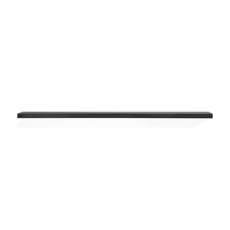 Wall Oak Solid Wood Floating Shelf, 2" H x 82.7 " W x 8.7" D, Oak Black