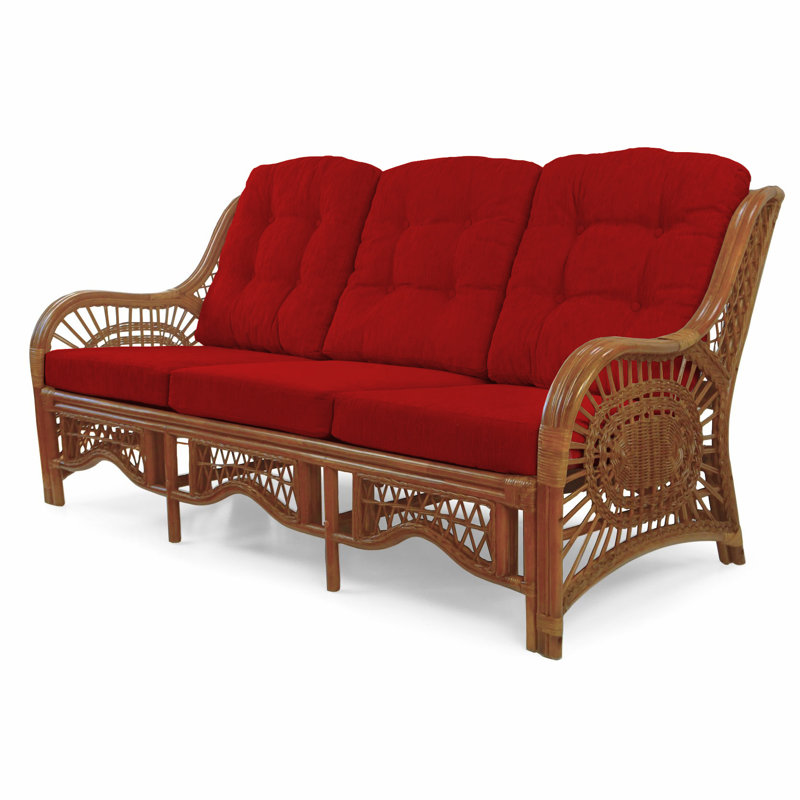 Anneelizabeth 70'' Upholstered Sofa, Red Polypropylene/Olefin