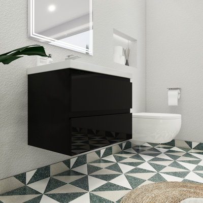 Cavaliere Single Bathroom Vanity with Acrylic Top