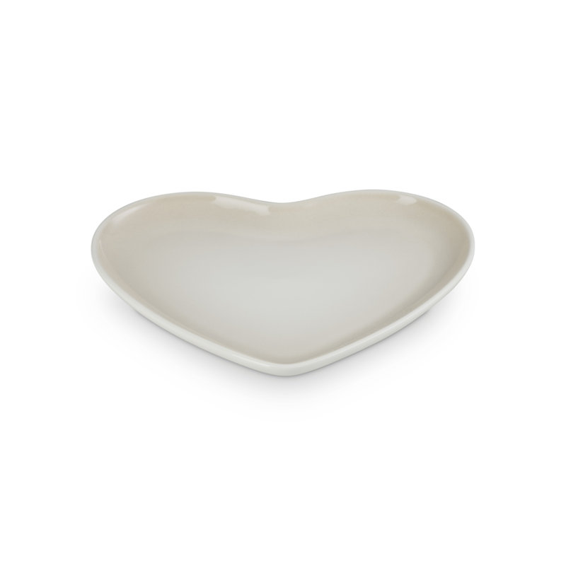 Le Creuset Stoneware Heart Plate, Meringue