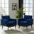 Donka Solid Wood Upholstered Armchairs-1868897965