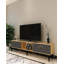Meuble télé moderne avec option de fixation murale, chêne saphir et anthracite, 59,1 po x 17,6 po x 11,6 po | 100% panneau de particules enduit de mélamine, épaisseur: 0,7 pouce | Design élégant et fonctionnel pour le salon et les espaces de divertissement-1664150498