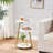 Round End Table Side Table with Metal Frame, Accent Bedside Table Nightstand with 3-Tier Shelves-1252769163-1252769162
