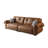 Coffee Genuine Leather Modular Sofa cushion couch