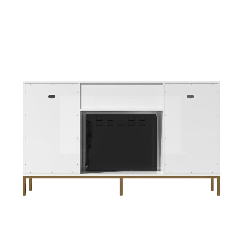 Crédence de rangement l 59,53 po, Blanc, Yes