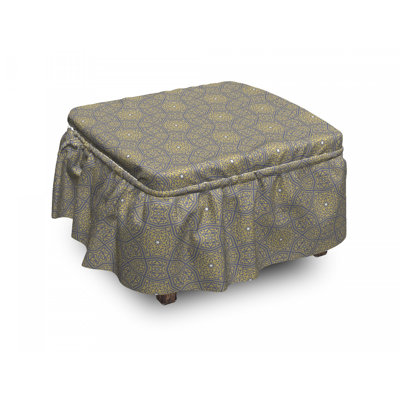 Housse pour repose-pieds floral