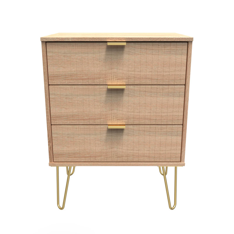 Beranda 3 Drawer Chest (Ready Assembled), Bardolino Oak