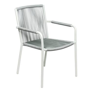 Contemporary Powder Coated Aluminum Rope Outdoor Dining Chair Luxury 5 star