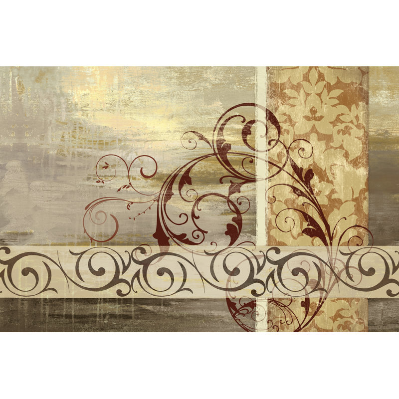 Brown Swirly - Wrapped Canvas Painting, 61cm H x 91cm W x 3.8cm D