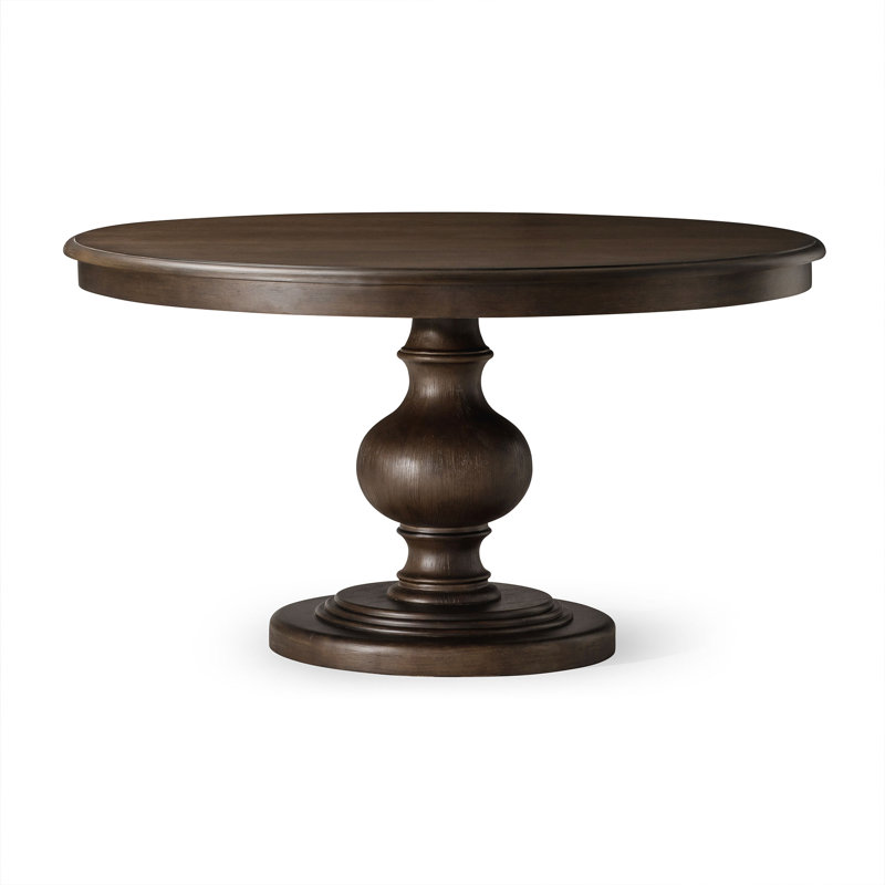 Maven Lane Zola Traditional Round Wooden Dining Table, Antiqued Brown