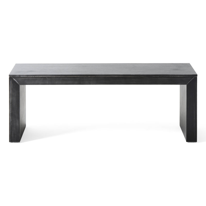 Banc de salle à manger en bois noir d'une hauteur de 18,13 po, design, utilisation polyvalente, hauteur d'assemblage rapide, esthétique, longue durée, installation facile