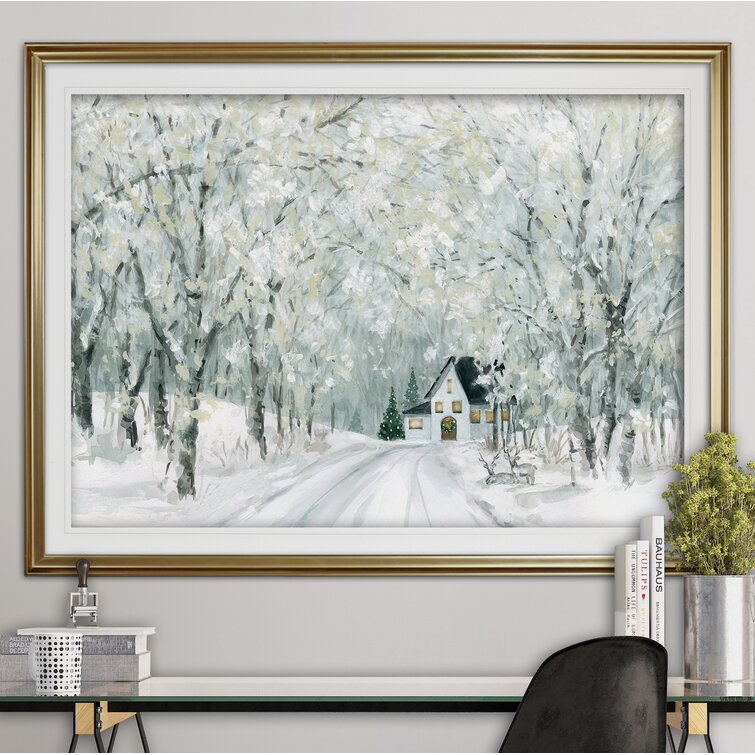 'Christmas Lane' Framed Acrylic Painting Print