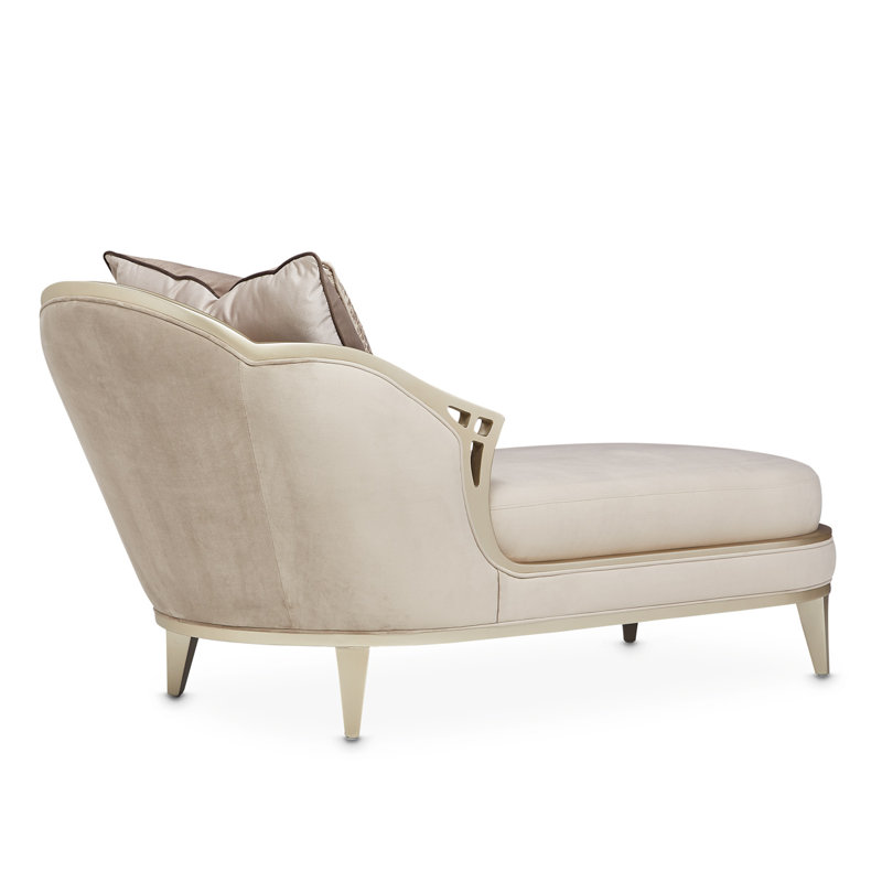 Villa Cherie Chaise Lounge, Porcini Velvet