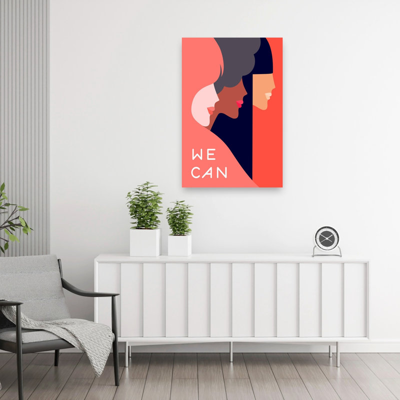 Empowered Diverse Women, impression d'art mural minimaliste, H 36 po x l 24 po