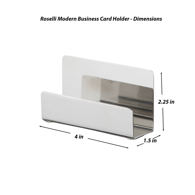 Polished Metal Transitional Desk Organizer Set