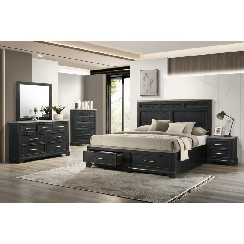 Black Queen Bed, Queen