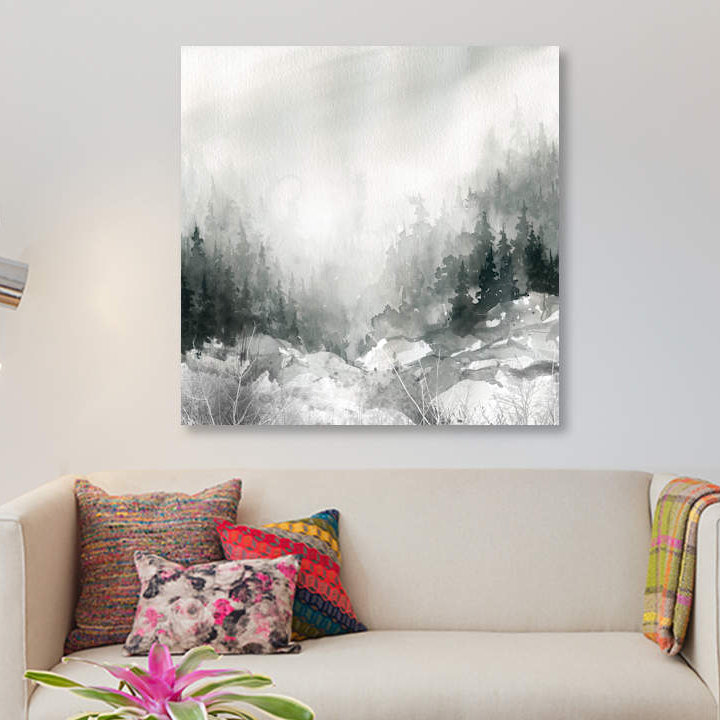 "crépuscule" sur la toile, impression sur toile, H 12 po x l 12 po x P 0,75 po, Toile tendue, Pas de tapis