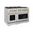 ZLINE Autograph Edition 48 in. 6.7 cu. ft. Select Double Oven Gas Range W/ 8 Burner Cooktop in Stainless Steel & Champagne Bronze Accents (HGRZ-48-CB)-105806809