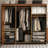 A simple and retro wooden style wardrobe