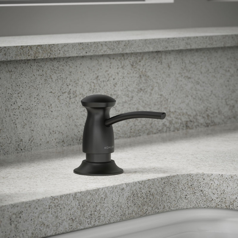 Distributeur de savon rechargeable Transition Design, distributeur de lotion pour salle de bain ou cuisine, Noir mat
