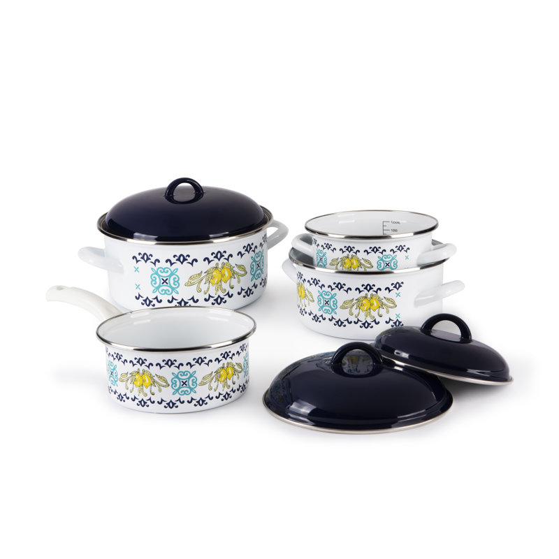 Amalfi 4 - Piece Enamelware Cookware Set