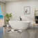 65" x 30" Freestanding Solid Surface Soaking Bathtub with Pop-Up Drain & Overflow, CUPC Certified, Elegant Design for Modern Bathrooms