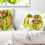 Drôle de chien à l'intérieur d'un sandwich - coussin décoratif imprimé animal
