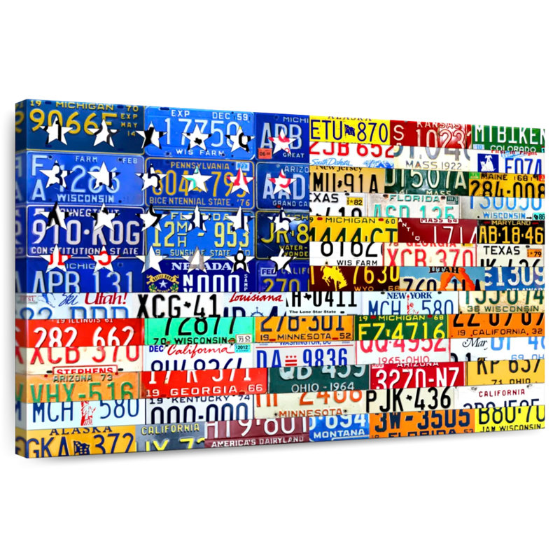 Borges Scrap Flag, 24" H x 36" W