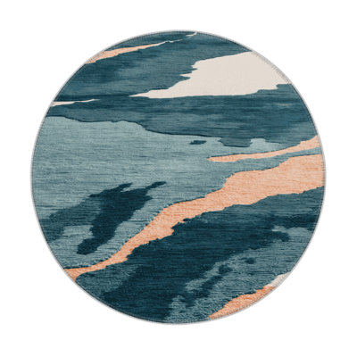 Watercolor Gray Indoor and Outdoor Area Rug
