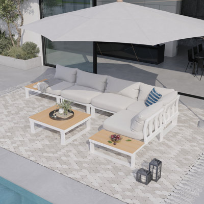 Ensemble de conversation en aluminium pour patio