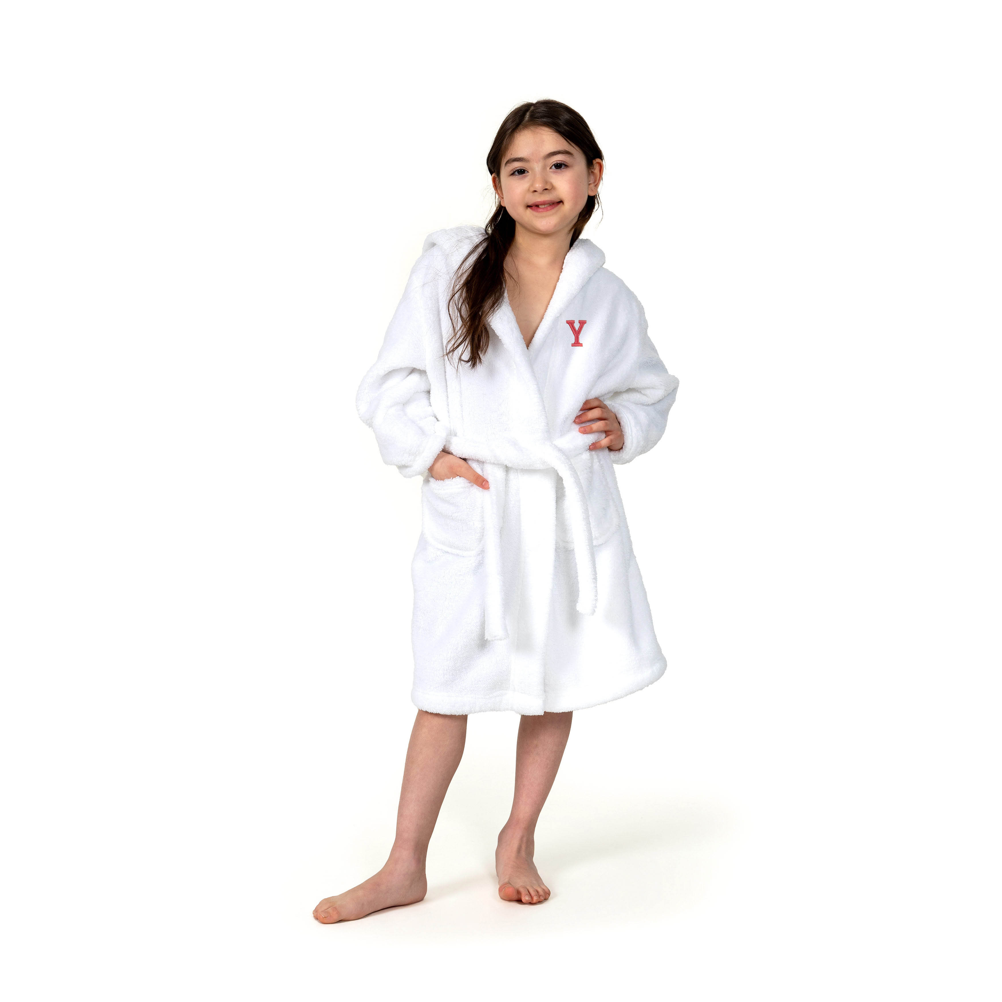 Linum Home Textiles Fleece Mid-Calf Bathrobe with Pockets and Hood ...