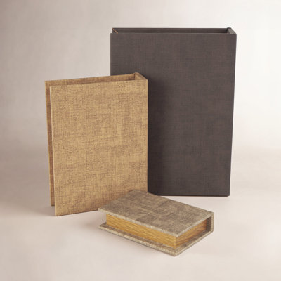 Muriel Cole And Grey Faux Leather Storage Book Box