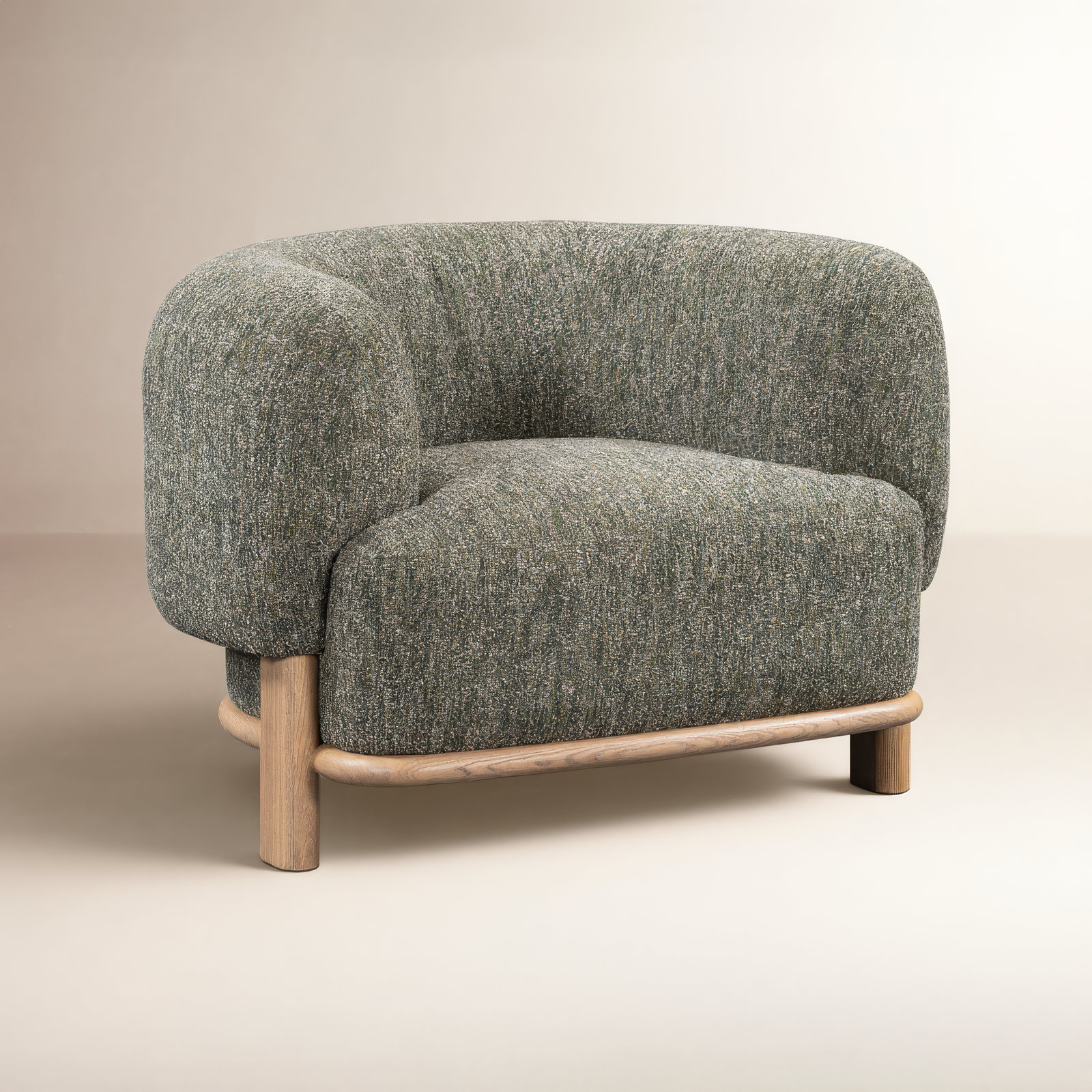 Moris Barrel Chair, Green