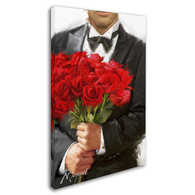 Armand 'Red Roses' Print on Canvas, 19" H x 12" W x 2" D