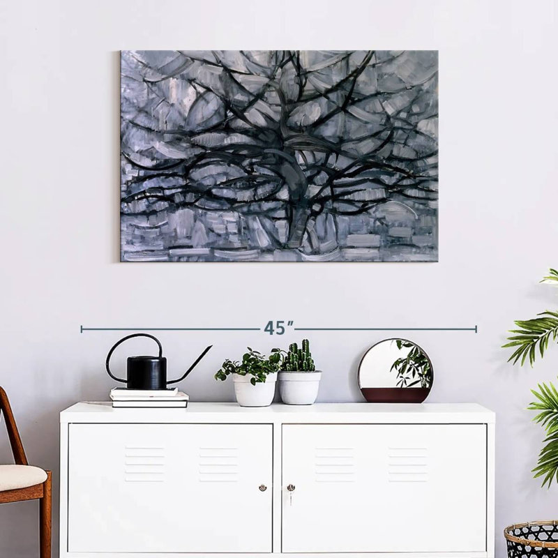 Arbre gris, H 24 po x l 36 po