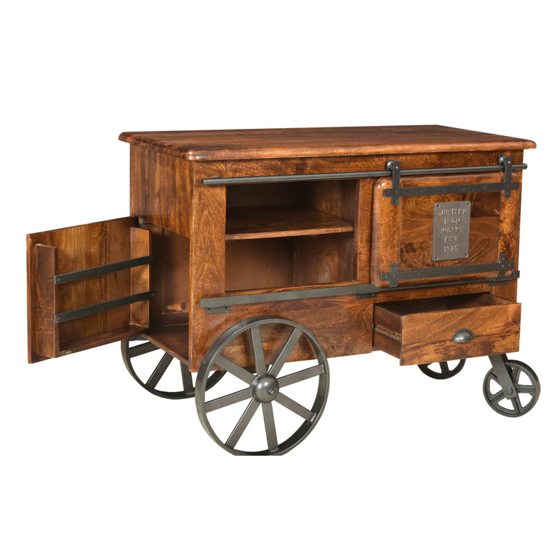 Ramer Solid Wood Bar Cart