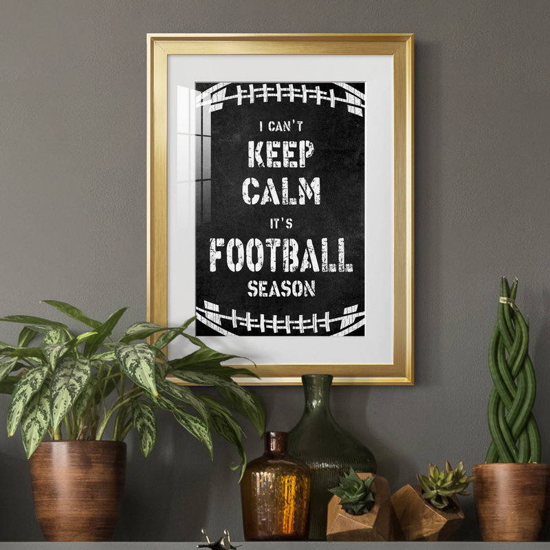 Can Keep Keep Calm - art textuel avec cadre photo, Or, H 22,5 po x l 30,5 po x P 1,5 po