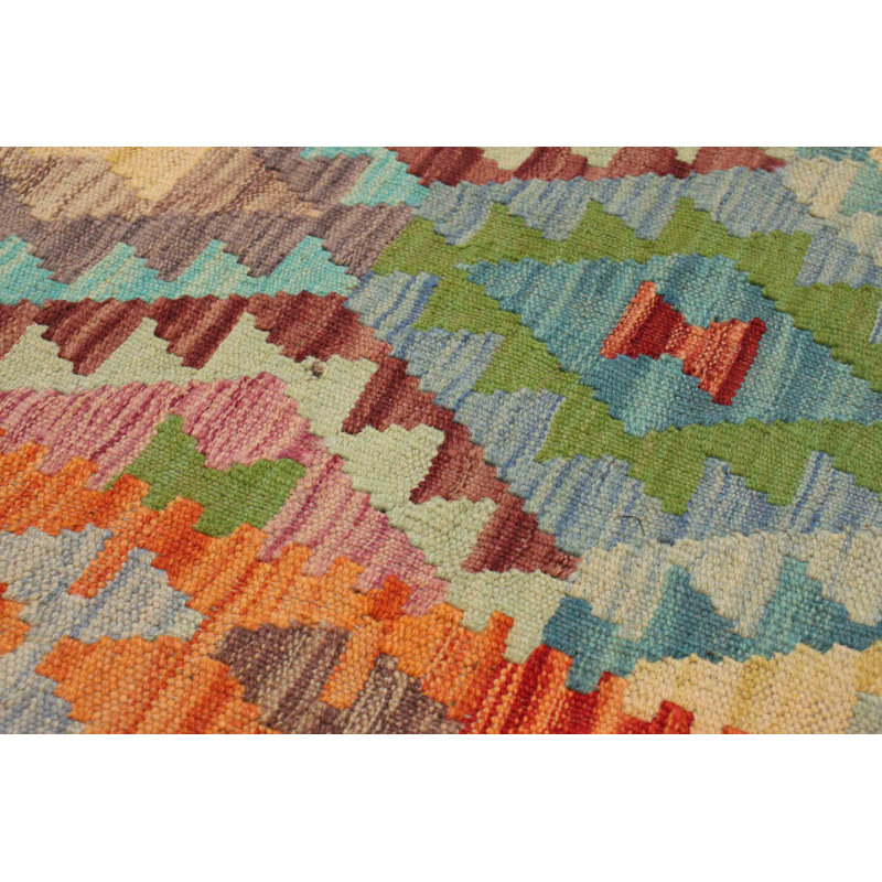 One-of-a-Kind 3'11" X 5'9" New Age Wool Area Rug in Orange