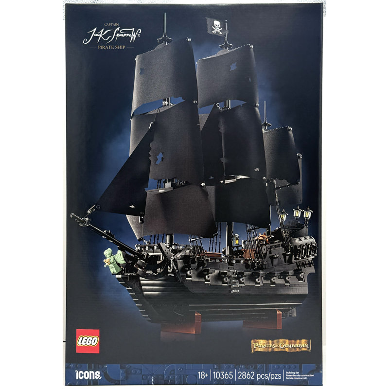 Ensemble de construction de bateau pirate LEGO Icônes, capitaine Jack Sparrow, 2862 PCS, pour 18+