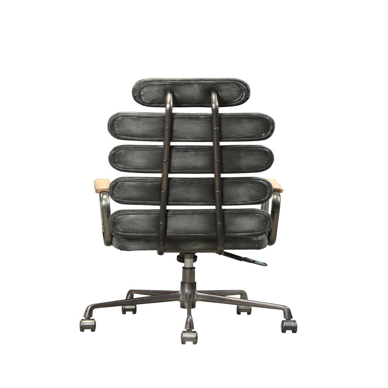 Chaise de bureau en cuir Grain