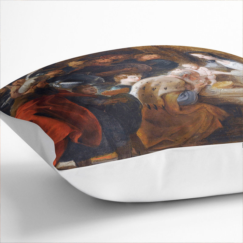 The Adoration of the Magi Scatter Cushion, White, 40cm H x 40cm W x 15cm D