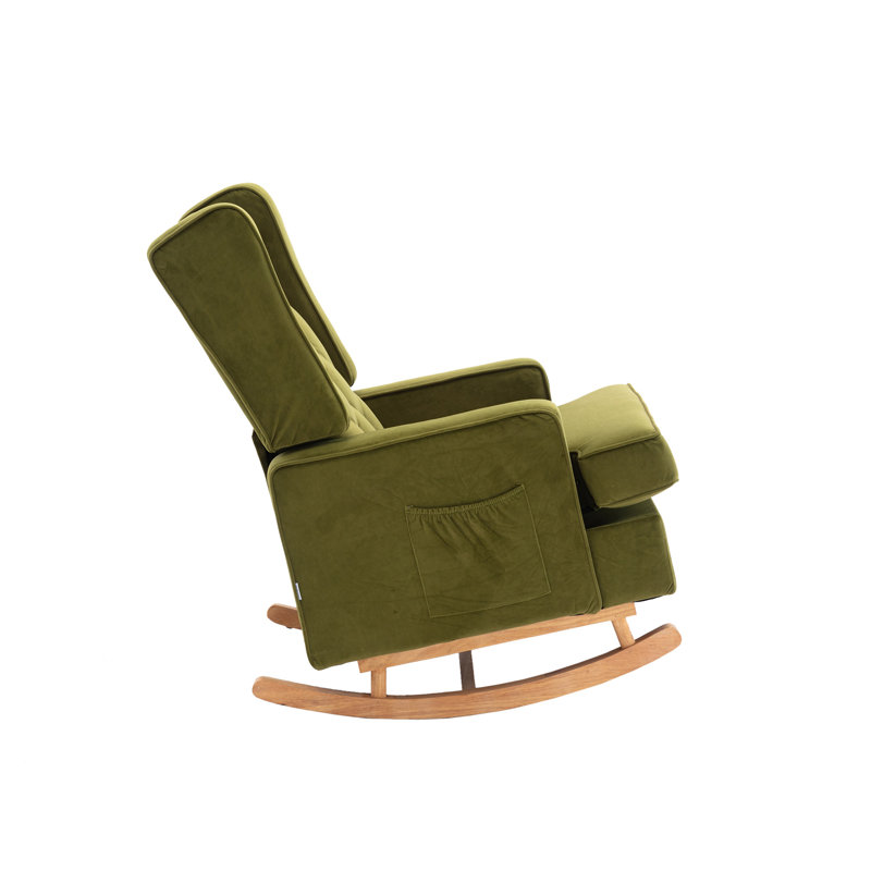 Elliegrace Upholstered Rocking Chair, Green