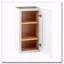 Armoire murale à une porte avec tablettes réglables