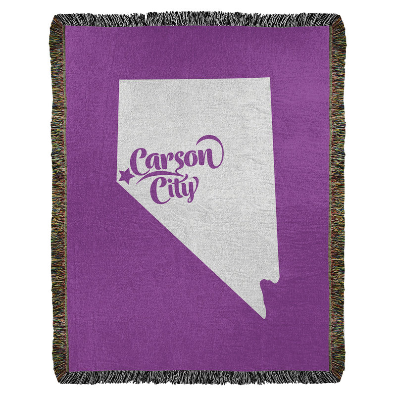 Jeté en coton tissé carson city nevada, l 60 po x L 80 po, Violet
