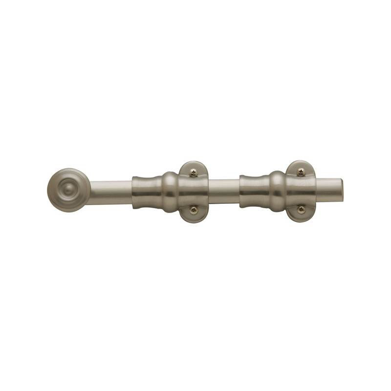 Ornamental Surface Bolt, Satin Nickel, 9.1" H x 2.8" W x 2.2" D