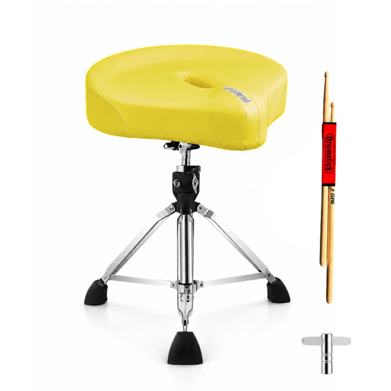  Tabouret de tambour rembourré 4 po Drum Throne, Yellow