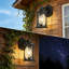 Applique murale d'extérieur Dusk To Dawn avec capteur photoélectrique, luminaire étanche en aluminium moulé sous pression IP65, douille E26 et verre trempé pour porche, garage, entrée